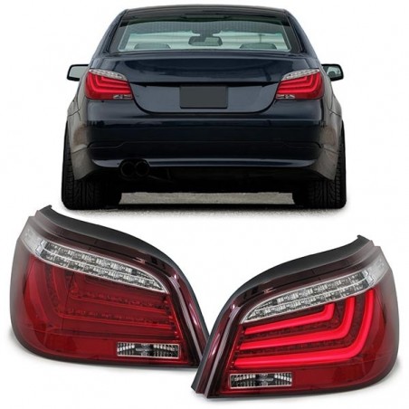 BMW E60 Led Lightbar takavalot, vm.03-07 pun/kirkas