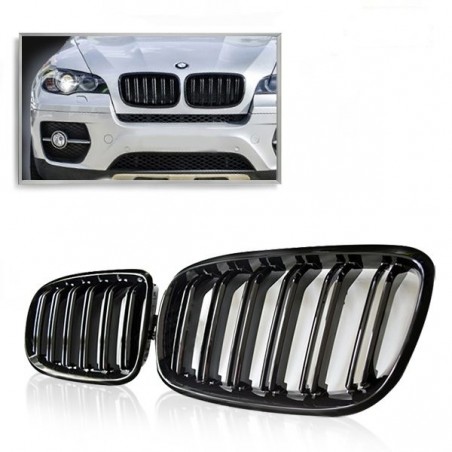 BMW X5 E70 X6 E71 kiiltävän mustat munuaiset
