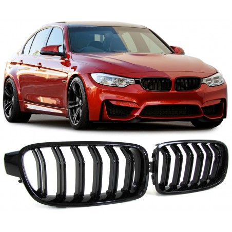 BMW F30 F31 Kiiltävät mustat M3-Look munuaiset