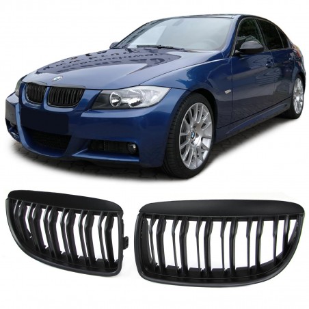 BMW E90 E91 matta mustat munuaiset tuplarimoituksella